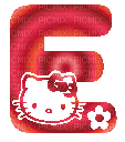 Gif lettre Hello Kitty -E- - Δωρεάν κινούμενο GIF