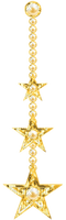 Hanging.Stars.Pearls.Gold - Free PNG