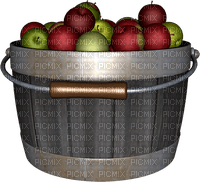 Panier Gris Pomme Vert Rouge:) - png gratuito