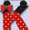 image encre lettre K Minnie Disney edited by me - δωρεάν png