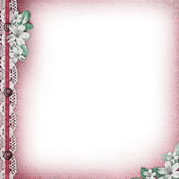 soave frame vintage lace flowers pink green - kostenlos png