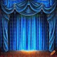 Blue Stage Curtain - zadarmo png