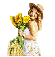 Sunflowers Woman - bezmaksas png