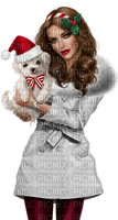 Kaz_Creations Colour Girls Christmas Noel Dog Pup - PNG gratuit