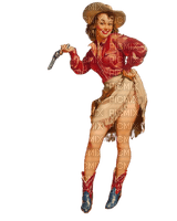 cowgirl woman femme vintage - PNG gratuit