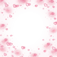 pink hearts border - Free PNG