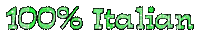 100% Italian green glitter text - Free animated GIF