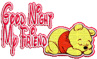 good night my friend - Animovaný GIF zadarmo