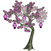 Cherry Blossom Tree.Purple - Free PNG