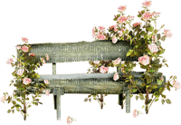 banc fleur rose deco bench flowers