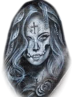 Skull Tattoo Girl - zdarma png