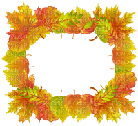 Kaz_Creations Autumn Fall Leaves Leafs Background Frame - ücretsiz png