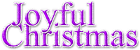 Joyful Christmas.Text.White.Purple - PNG gratuit