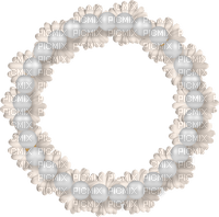 frame cadre rahmen circle vintage pearls - PNG gratuit