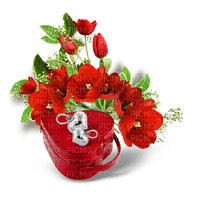 blommor-flowers--red--röd-deco - Free PNG