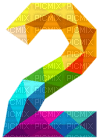 Kaz_Creations Numbers Colourful Triangles 2 - zdarma png
