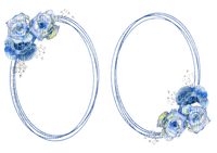 blumen frame cadre rahmen blue bleu round circle deco flower fleur fleurs blossom spring printemps tube - PNG gratuit