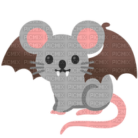 emojkitchen mouse with bat wings - PNG gratuit