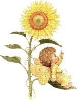 Kaz_Creations Yellow Deco Scrap Flowers Flower  Cute Angel Kids - nemokama png