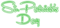 St.Patrick's Day.Text.Green - KittyKatLuv65 - png gratis