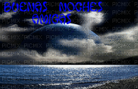 BN luna y agua - Ingyenes animált GIF