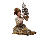 woman with birdcage bp - 無料png