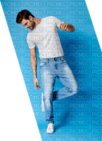Man Blue Jeans White - Bogusia - Free PNG