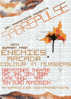 Sabrepulse concert poster - Ingyenes animált GIF
