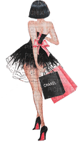 kikkapink woman fashion pink chanel - gratis png