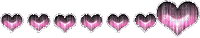 pink glitter hearts - GIF animé gratuit