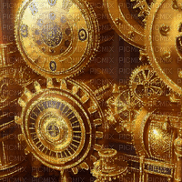 Gold Steampunk Cogs - Δωρεάν κινούμενο GIF