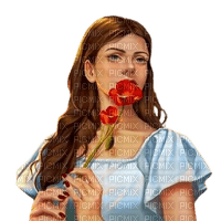 loly33 femme coquelicot - Free PNG