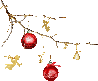 Ornaments.Gold.Red.Animated - KittyKatluv65 - GIF animé gratuit
