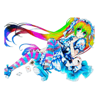 Rainbow Miku in Wonderland