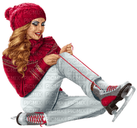 kvinna-vinter-skridskor - kostenlos png