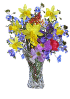 fleurs Blumen flowers vase spring - zdarma png