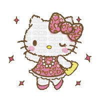 Hello kitty mignon cute kawaii pretty belle - GIF animasi gratis