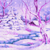 Y.A.M._Winter background purple - 免费动画 GIF