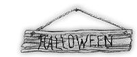 halloween sign wooden text - PNG gratuit