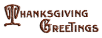 soave text greetings thanksgiving  vintage brown - PNG gratuit
