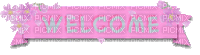 pink welcome - Nemokamas animacinis gif