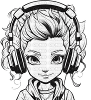 ♡§m3§♡ kawaii headphones anime girl - Free PNG