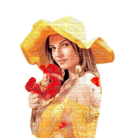 Woman and Poppies - png gratis