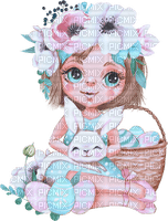 Easter big eyes girl - δωρεάν png