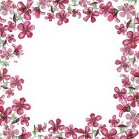 spring purple floral flowers frame - 無料png