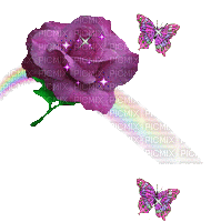 cecily-fleur papillons - GIF animado gratis