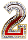 Kaz_Creations Numbers Gold & Red 2 - 免费PNG