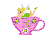 Kaz_Creations Alphabets Tinkerbell On Cup Letter R