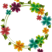 minou-frame-round-flower - kostenlos png