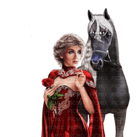 kvinna-häst--woman and horse - PNG gratuit
